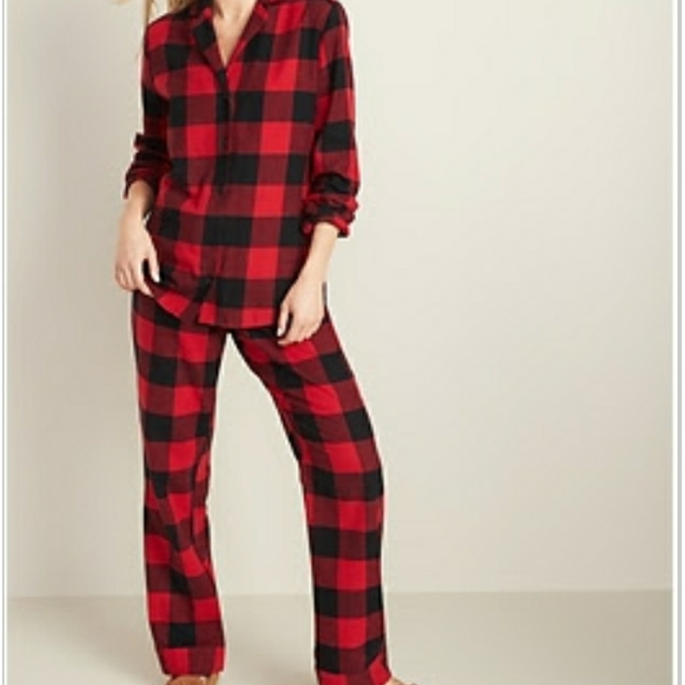 Nwt buffalo plaid pajama set size small